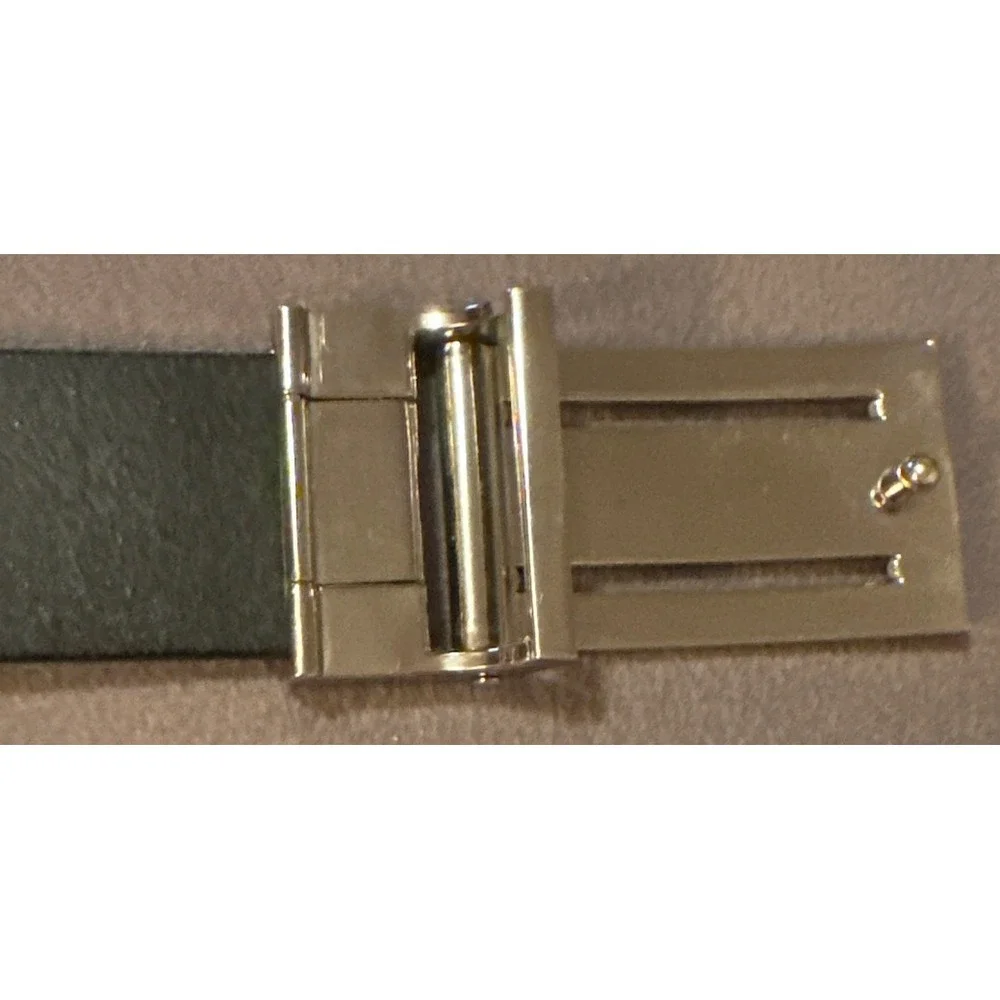 Buckle Genuine Leather Belt  Black Silver Australia  40 - 102 Men's Size 40